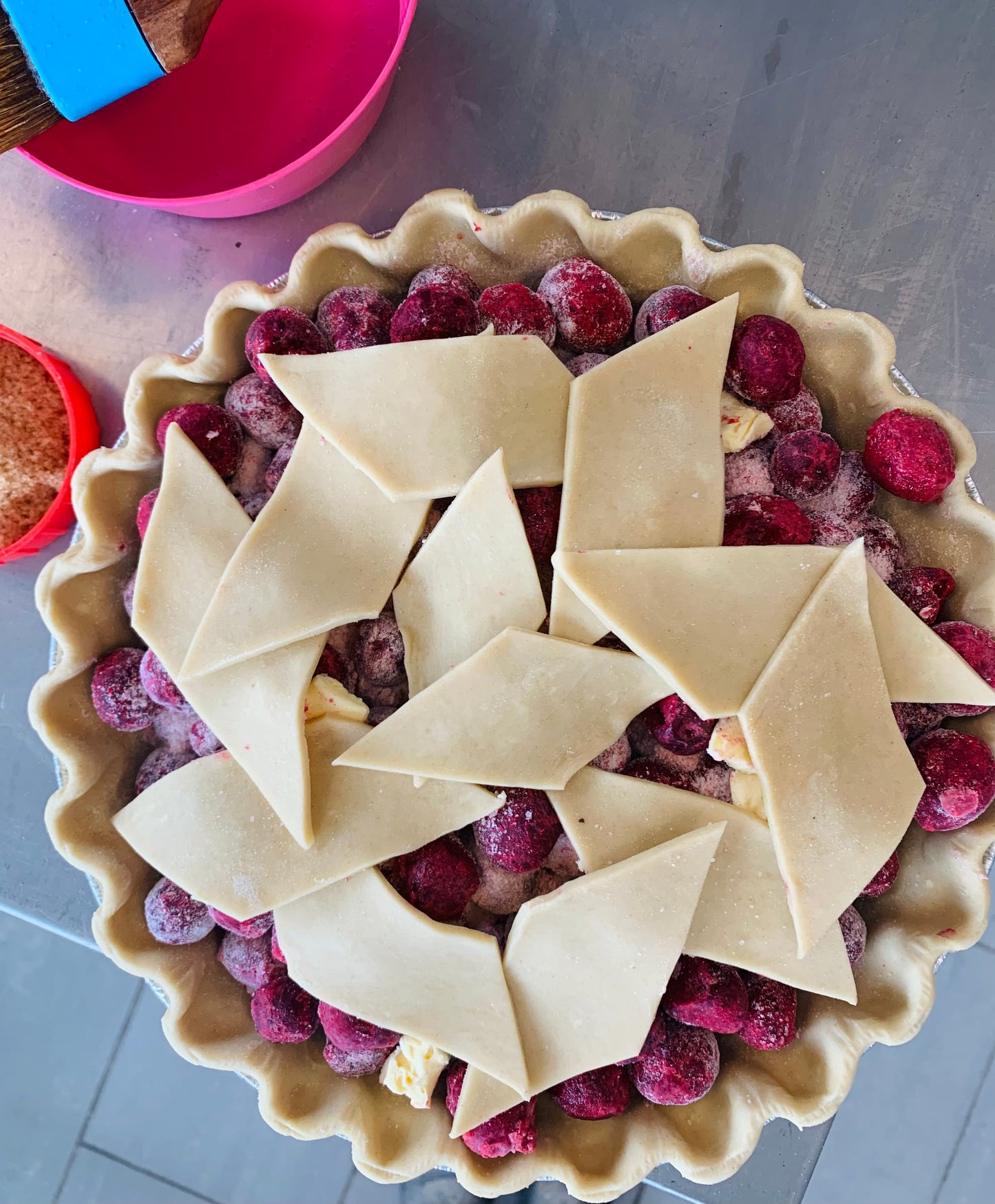 Sour Cherry Caramel Pie