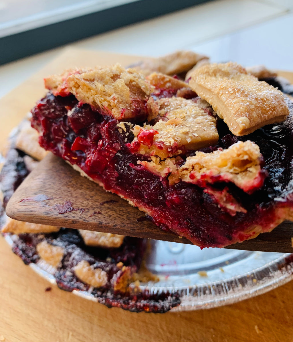Sour Cherry Caramel Pie